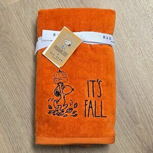 NWT Rae Dunn Peanuts Fall Hand Towels - 2 Pack